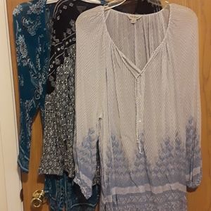 3 Lucky Brand summer tops. 2x